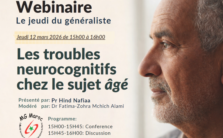 Webinaire Les troubles neurocognitifs chez le sujet âgé