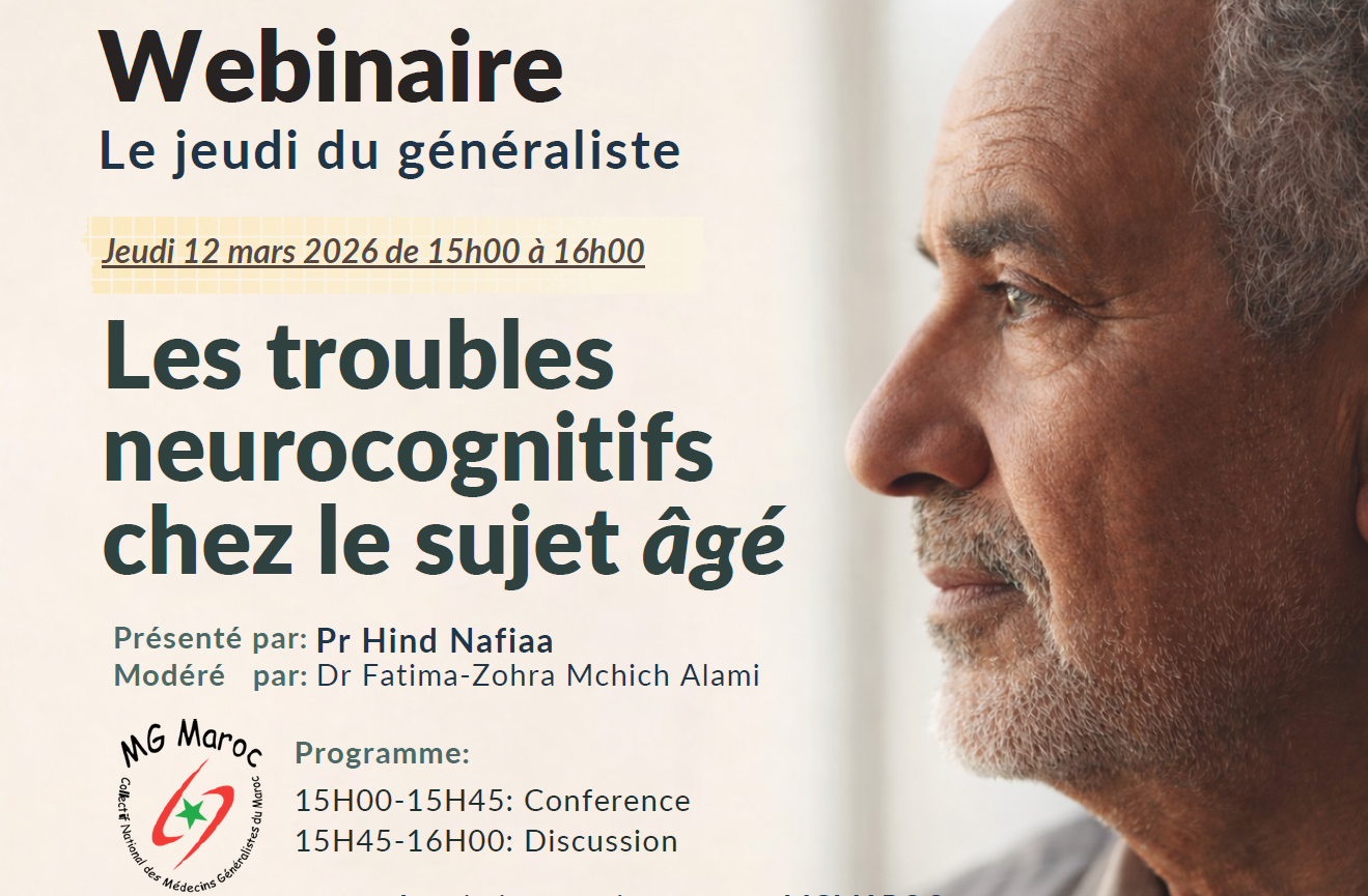 Webinaire Les troubles neurocognitifs chez le sujet âgé