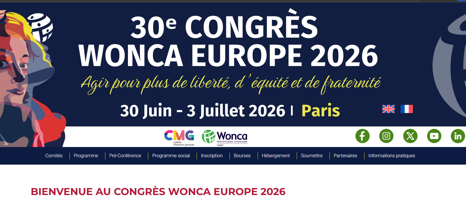 30e Congrès WONCA Europe 2026 : Un rendez-vous incontournable de la médecine générale